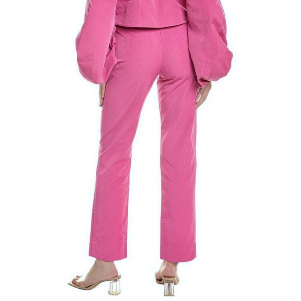 NEW STAUD PINK PRINTED HIGH-WAIST CROPPED PANTS - Picture 5 of 10